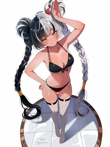 Пост #1619: sato hagamaki, zenless zone zero, dialyn (zenless zone zero), 1girl, alternate costume, animal print, artist name, bear print