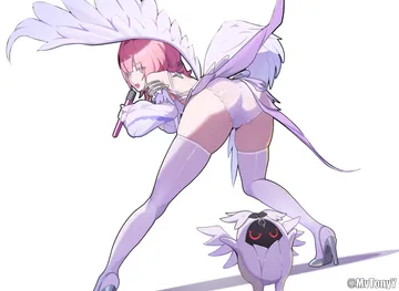 Пост #2610: tony maverick, zenless zone zero, remielle dan, 1girl, ass, ass focus, bangboo (zenless zone zero), breasts