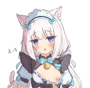 Пост #2693: tsubatyissimo2, nekopara, vanilla (nekopara), :d, 1girl, animal ear fluff, animal ears, apron