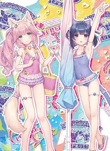 Пост #2723: sayori (neko works), nekopara, fraise (nekopara), minazuki shigure, 1girl, arm up, armpits, bag