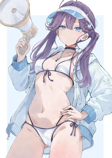 Пост #2664: onii (oniipj), gakuen idolmaster, idolmaster, kaya rinha, 1girl, ahoge, artist logo, bikini