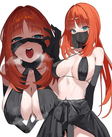 Пост #2811: yano (user ejth4288), genshin impact, nilou (genshin impact), 1girl, alternate breast size (larger), alternate costume, aqua eyes, black gloves