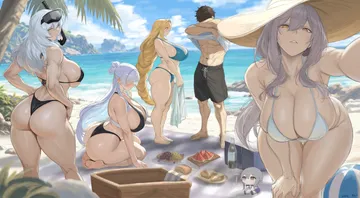 Пост #3519: apple apel, goddess of victory: nikke, commander (nikke), nayuta (nikke), rapunzel (nikke), scarlet (nikke), snow white (nikke), 1boy