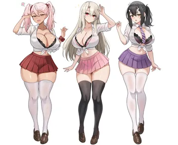 Пост #2393: shokobr, fate (series), fate/kaleid liner prisma illya, chloe von einzbern, illyasviel von einzbern, miyu edelfelt, :d, 3girls