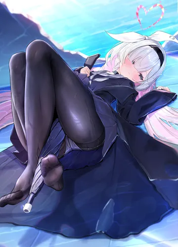 Пост #1865: maruabcm, blue archive, plana (blue archive), 1girl, ass, black choker, black coat, black eyes
