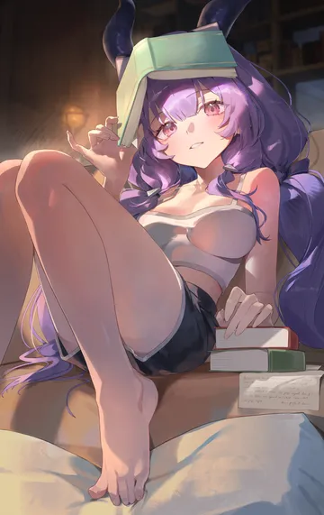 Пост #1205: erulusyro, arknights, arknights: endfield, typhoeus (arknights), typhon (arknights), 1girl, alternate costume, barefoot