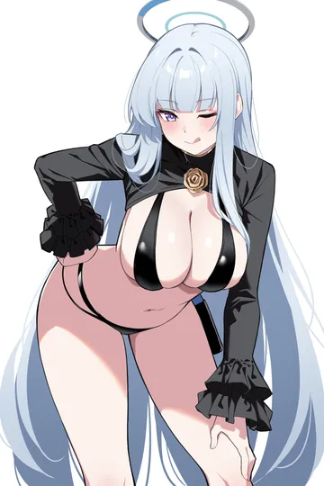 Пост #460: reia 76, astrae oratio, blue archive, hanamori moa, noa (blue archive), ;q, :q, 1girl