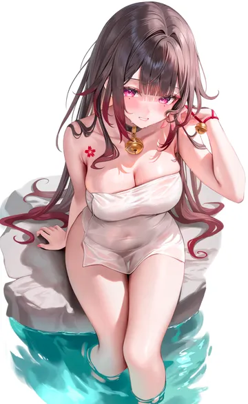 Пост #2896: koya (koyacocoa), honkai (series), honkai: star rail, sparkle (honkai: star rail), 1girl, alternate breast size (larger), alternate hairstyle, bare arms