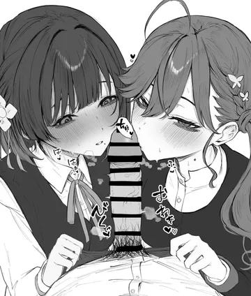 Пост #3043: dera self, gakuen idolmaster, idolmaster, hataya misuzu, kaya rinha, 2girls, ahoge, bags under eyes