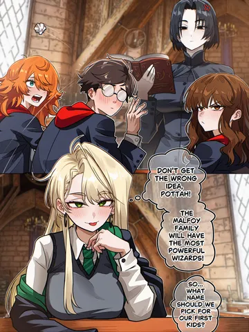 Пост #752: vlizz, harry potter (series), wizarding world, harry potter, hermione granger, malfoid, ron weasley, severus snape