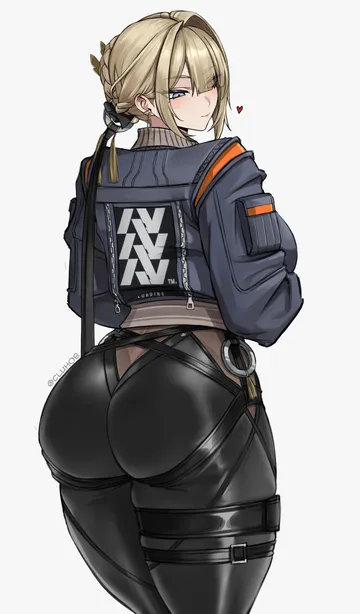Пост #2265: cluhob, zenless zone zero, evelyn chevalier, wise (zenless zone zero), 1girl, ass, black pants, blonde hair