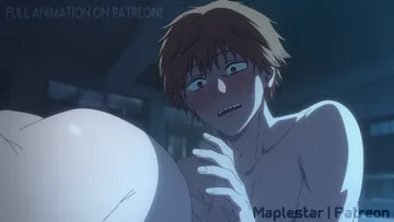 Пост #3893: maplestar, chainsaw man, denji (chainsaw man), reze (chainsaw man), 1boy, 1girl, ass, breasts
