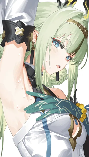 Пост #3601: cheong seol, arknights, arknights: endfield, si (arknights), 1girl, armpits, bare shoulders, blue eyes