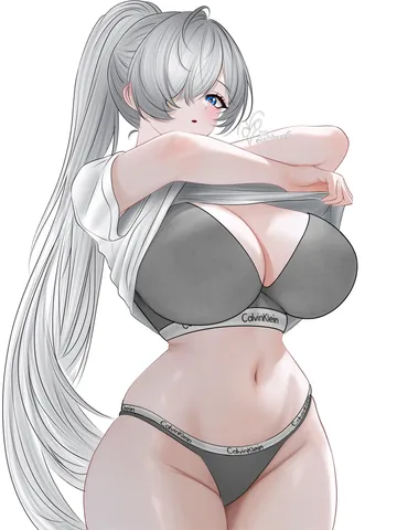 Пост #3134: catfoxart, goddess of victory: nikke, cinderella (nikke), 1girl, alternate costume, alternate hairstyle, blue eyes, blush