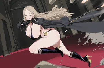 Пост #451: xipa, astrae oratio, hanamori moa, 1girl, ass, bikini, black bikini, black boots