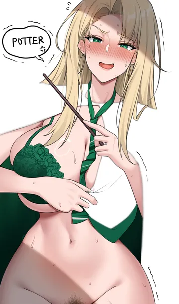 Пост #811: nekosama shugyouchuu, harry potter (series), wizarding world, malfoid, 1girl, blonde hair, blush, bra