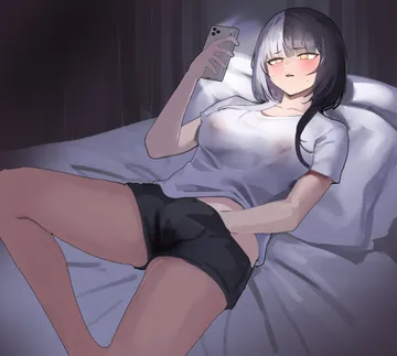Пост #341: yotamono, hololive, hololive english, shiori novella, 1girl, aroused, bad anatomy, bad hands