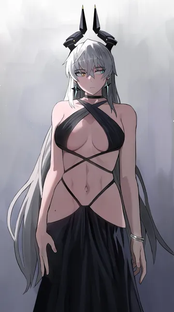 Пост #3265: jourd4n, zenless zone zero, eldreda sunbringer, 1girl, abs, alternate costume, bare arms, bare shoulders