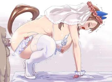 Пост #3001: umamusume, king halo (umamusume), 1boy, 1girl, alternate breast size (larger), animal ears, bent over, bow