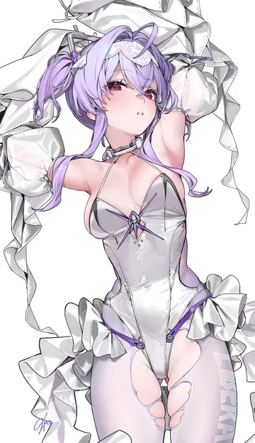 Пост #1869: 92m, goddess of victory: nikke, liberalio (nikke), 1girl, armpits, arms up, ass visible through thighs, bare shoulders