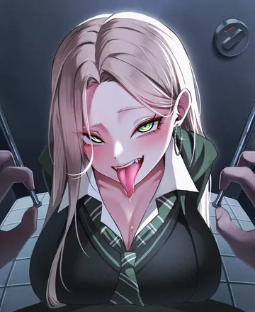 Пост #1070: nevven, harry potter (series), wizarding world, malfoid, 1girl, 1other, black sweater, blonde hair