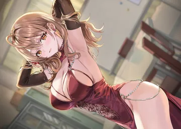 Пост #3468: momoko (momopoco), tokidoki bosotto roshia-go de dereru tonari no alya-san, mariya mikhailovna kujou, 1girl, ahoge, arm behind head, armpits, black gloves