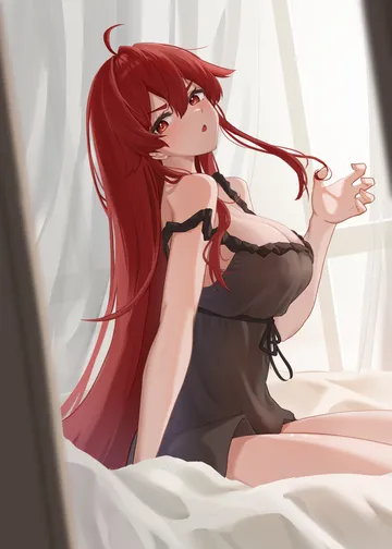 Пост #576: azmio040309, mushoku tensei, eris greyrat, eris greyrat (adult), :o, 1girl, ahoge, alternate costume