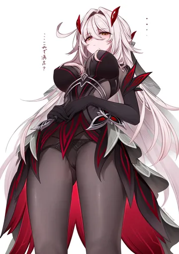 Пост #358: hinagikumonnme, genshin impact, ronova (genshin impact), 1girl, black bodystocking, black dress, black gloves, black panties