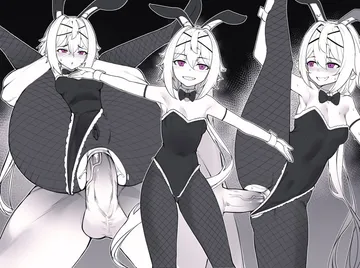 Пост #1947: 1boy, 1girl, anal, animal ears, blush, bow, bowtie, breasts