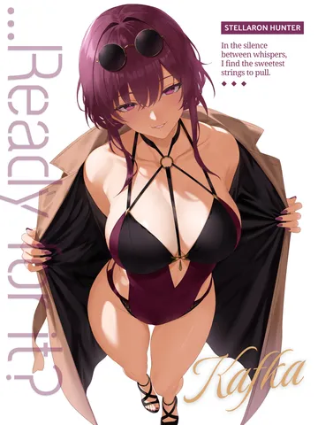 Пост #706: brandnew r, honkai (series), honkai: star rail, kafka (honkai: star rail), 1girl, breasts, brown coat, coat