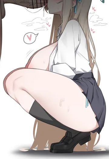 Пост #1893: yzr (yzr99), blue archive, asuna (blue archive), asuna (school uniform) (blue archive), 1boy, 1girl, bar censor, black background