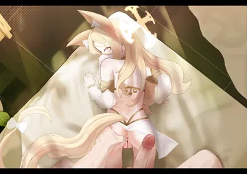Пост #3739: rancidronin, blue archive, seia (blue archive), seia (harem) (blue archive), 1boy, 1girl, animal ear fluff, animal ears