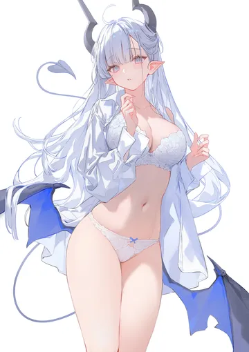 Пост #3613: nekojira, original, thea (nekojira), 1girl, ahoge, bra, breasts, cameltoe