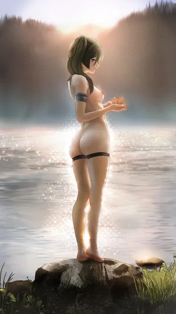 Пост #3710: rancidronin, sousou no frieren, ubel (sousou no frieren), 1girl, ass, barefoot, breasts, closed mouth