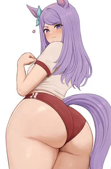 Пост #2375: brikot, umamusume, mejiro mcqueen (umamusume), 1girl, anger vein, animal ears, ass, bow