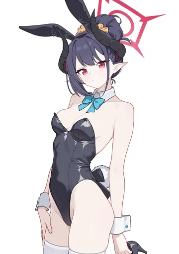 Пост #586: xingyun fankic, blue archive, chiaki (blue archive), 1girl, alternate costume, alternate hairstyle, animal ear hairband, animal ears
