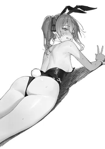 Пост #1592: serelith, hololive, hoshimachi suisei, :d, 1girl, animal ear hairband, animal ears, ass