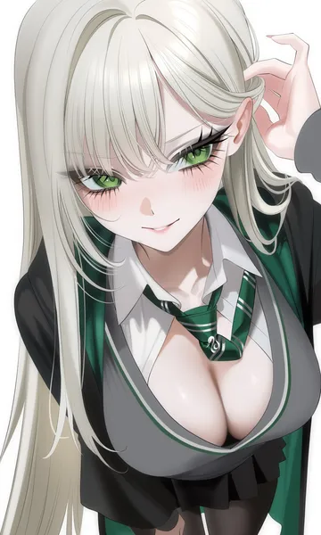 Пост #420: arisuwu, harry potter (series), wizarding world, malfoid, 1girl, black pantyhose, black robe, black skirt