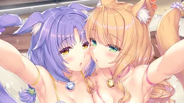 Пост #2686: sayori (neko works), nekopara, cinnamon (nekopara), maple (nekopara), 2girls, animal ear fluff, animal ears, arm strap