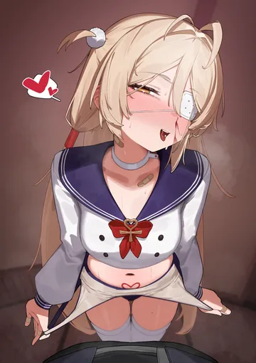 Пост #307: flasso, zenless zone zero, phoenix reffaella, phoenix reffaella (daydream complex), 1girl, ahoge, bandaid, blonde hair