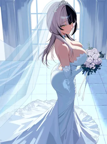 Пост #3153: malunamao, hololive, hololive english, shiori novella, 1girl, backless dress, backless outfit, black hair