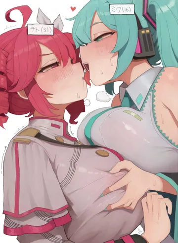 Пост #2193: kim somang, synthesizer v, utau, vocaloid, hatsune miku, kasane teto, kasane teto (sv), 2girls
