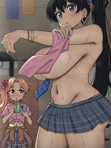 Пост #94: poa mellhen, ruri no houseki, arato nagi, tanigawa ruri, 2girls, black hair, blue eyes, blue necktie