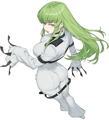Пост #1733: melowh, code geass, c.c., 1girl, ass, bodysuit, breasts, from above